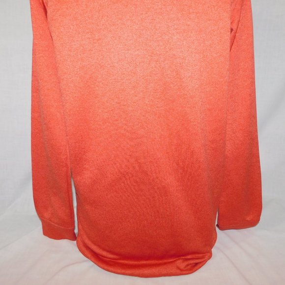 BURTON Women M OAK LONG Pullover Technical Hoodie Sweatshirt Cranberry Orange - Picture 14 of 14